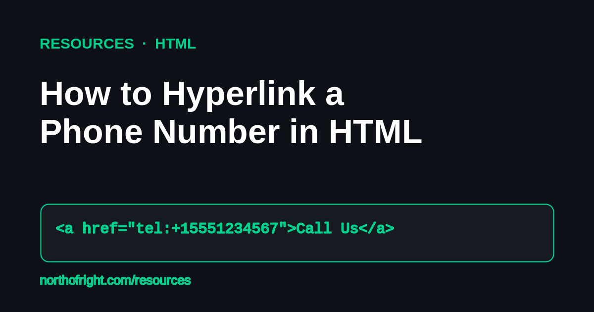 How to Hyperlink a Phone Number in HTML
